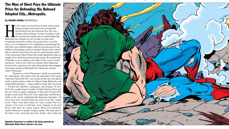 Illustration for article titled What Happened the Last Time Superman DiedÂ